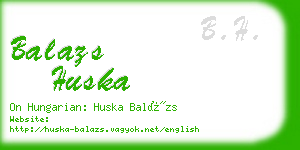 balazs huska business card
